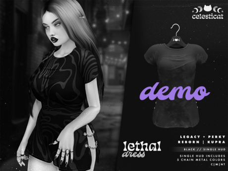 Second Life Marketplace Celesticat Demo Lethal Dress